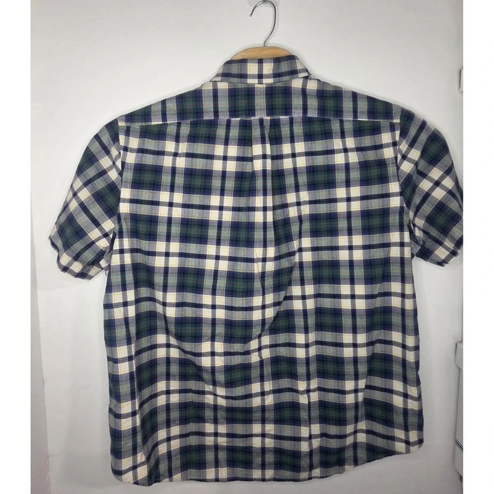 Polo Ralph Lauren Mens Size XXL Flesh Pony Plaid Short Sleeve Button Down